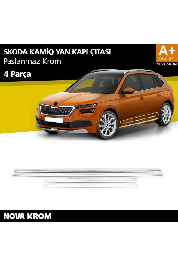 Skoda Kamiq Krom Kapı Koruma Çıtası 4 Prç. 2019 Üzeri ürün görseli 1
