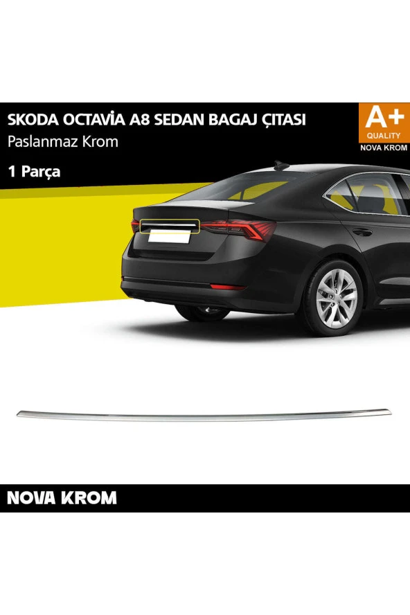 Skoda Octavia A8 Krom Bagaj Çıtası 2020 Üzeri ürün görseli 1