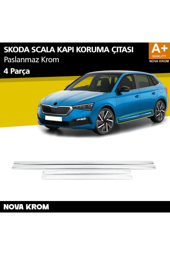 Skoda Scala Krom Kapı Koruma Çıtası 4 Prç. 2019 Üzeri. ürün görseli 1