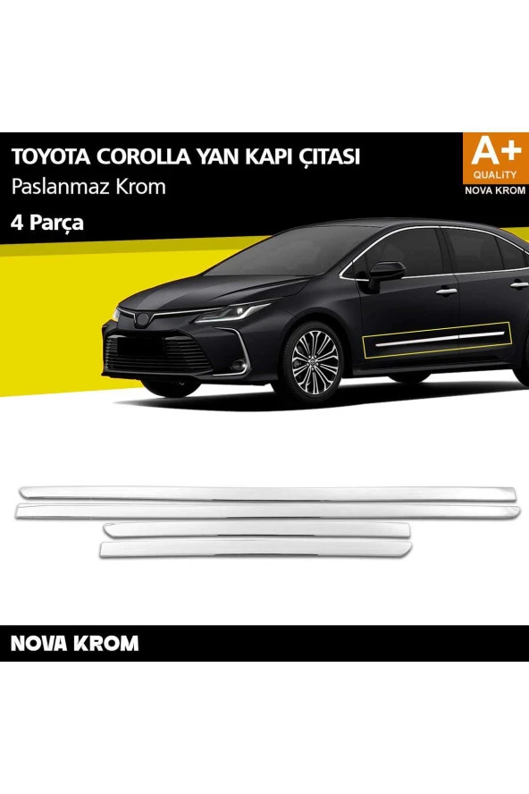 Toyota Corolla Krom Kapı Yan Çıtası 4 Prç 2019 Üzeri ürün görseli 1