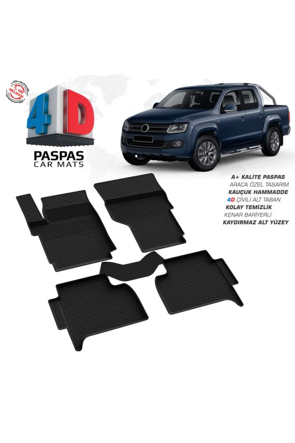 VW Amarok 4D Havuzlu Paspas A+Kalite ürün görseli 1
