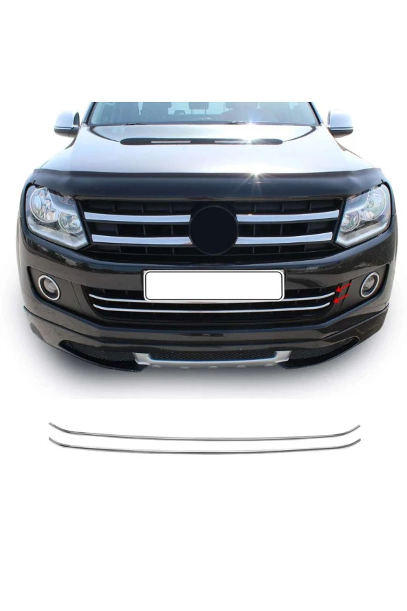 VW Amarok Krom Ön Tampon Çıta 2 Prç (4X4) 2010-2016 ürün görseli 1
