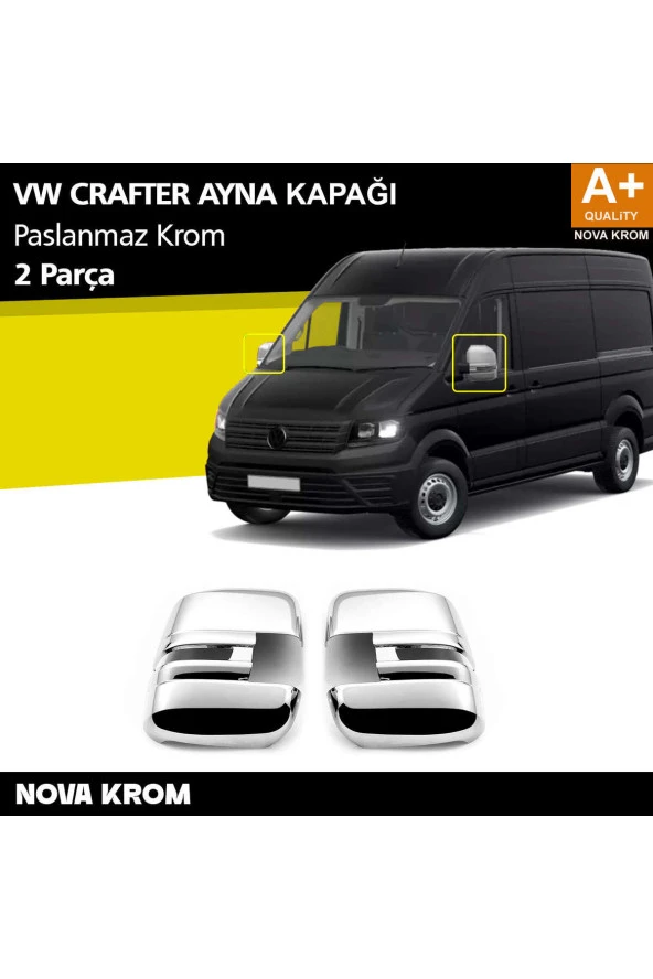 VW Crafter Abs Krom Ayna Kapağı 2 Prç. 2018 Üzeri ürün görseli 1
