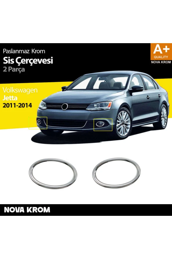 VW Jetta Krom Sis Farı Çerçevesi 2 Prç 2011-2014 ürün görseli 1