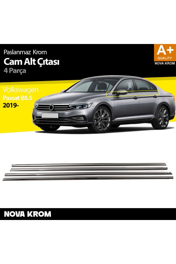 VW Passat B8.5 Krom Cam Çıtası 4 Parça 2019 ve Üzeri ürün görseli 1