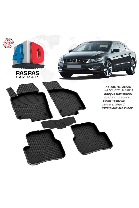 VW Passat CC 4D Havuzlu Paspas 2008 Model ve Üzeri A+Kalite ürün görseli 1