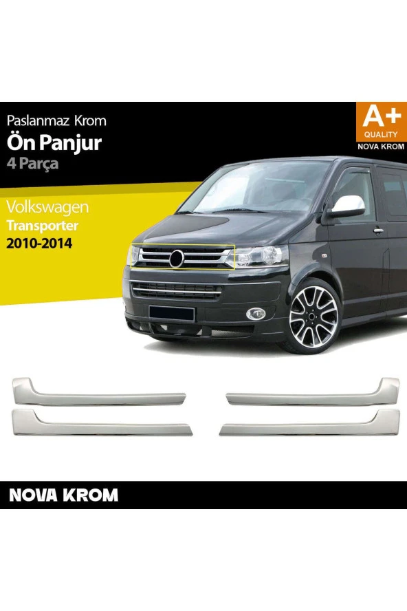 VW T5 Transporter Krom Ön Panjur 4 Prç 2010 Üzeri ürün görseli 1