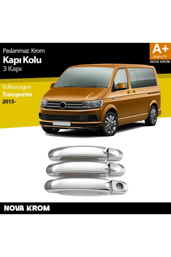 VW T6 Transporter Krom Kapı Kolu 3 Kapı 2015 Üzeri ürün görseli 1