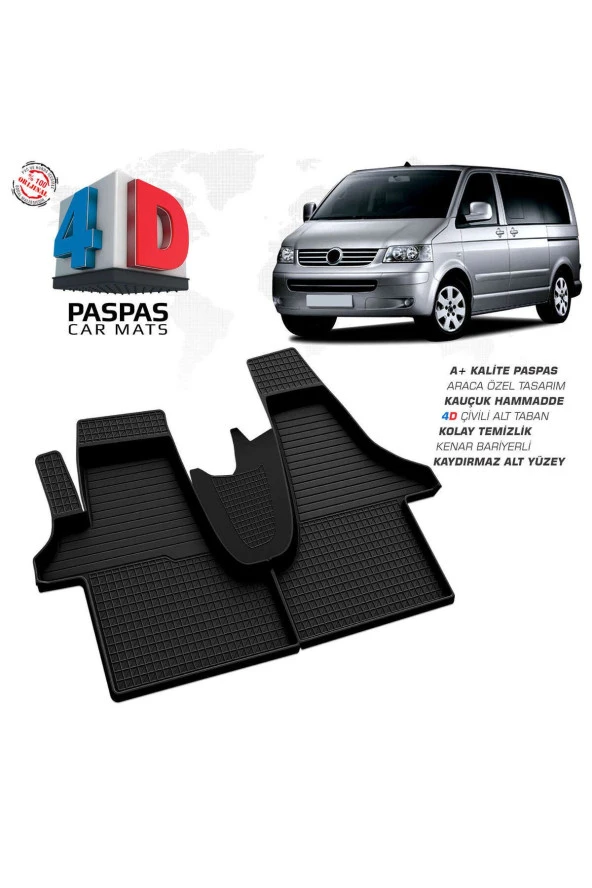 VW Transporter T5 4D Havuzlu Paspas 2003-2015 A+Kalite ürün görseli 1