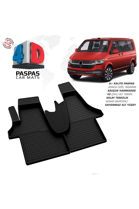 VW Transporter T6.1 4D Havuzlu Paspas 2019 ve Üzeri A+Kalite ürün görseli 1