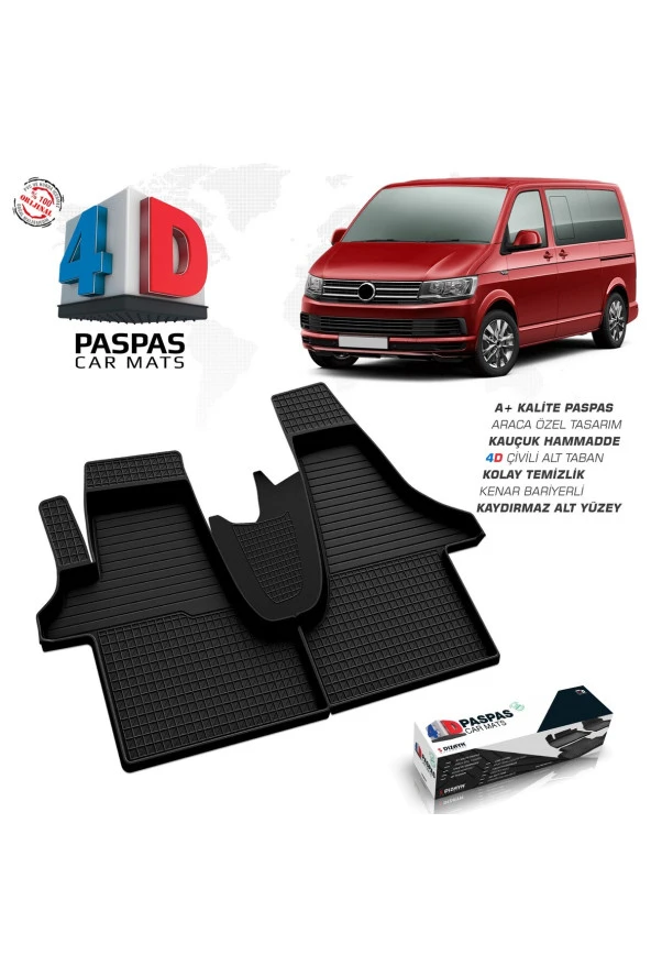 VW Transporter T6 4D Havuzlu Paspas 2015 Üzeri A+Kalite ürün görseli 1