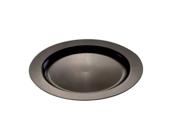Plastik Siyah Tabak 23 cm - 10 Adet - Resim 2