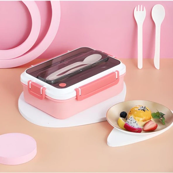Vagonlife Lunch Box Sefer Tası Yemek Kabı Vagonlife Pembe Vgn528 ürün görseli 1
