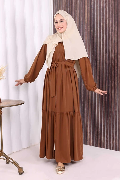 Fermuarlı Ferace 6001 Taba - Resim 2