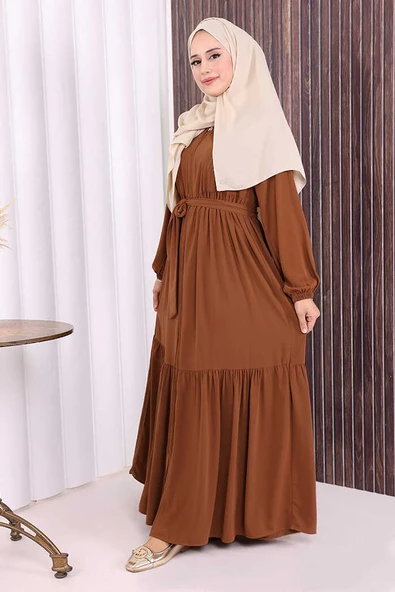 Fermuarlı Ferace 6001 Taba - Resim 4