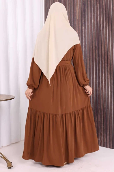 Fermuarlı Ferace 6001 Taba - Resim 5