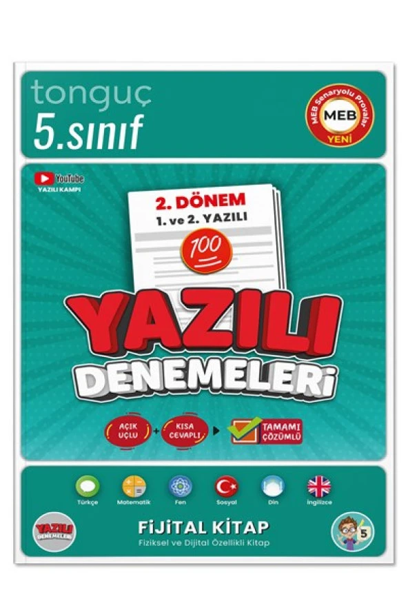 5. Sınıf Yazılı Denemeleri 2. Dönem 1 ve 2. Yazılı - Tonguç Yayınları ürün görseli 1
