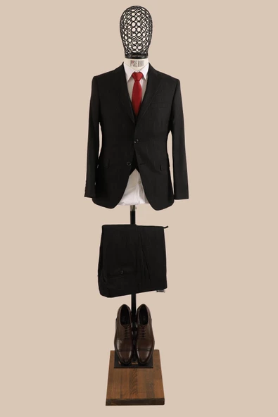 Yelekli Takım Elbise Slim Fit - Resim 2