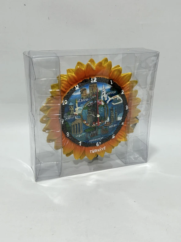 Ayçiçek Model Duvar ve Masa Saati 18cm - Resim 2