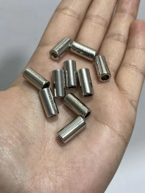 Kordon Zamak Bağ Ucu 7mm Gri 10 Adet ürün görseli 1