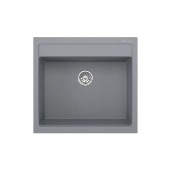 REAL K004 OLYMPOS GRANİT EVYE GRİ 56 x 53 Cm Tezgah Üstü ürün görseli 1