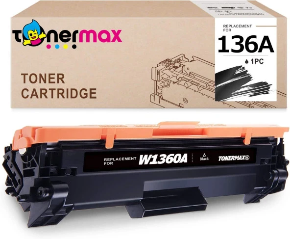 TonerMAX® Hp LaserJet M211d Muadil Toner - Çipli / W1360A / 136A / Hp ile Uyumlu ürün görseli 1