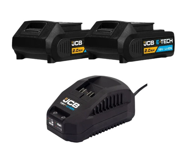 JCB 18 V 2.0 Ah Lithium-Ion Batarya ve Şarj Cihazı Seti ürün görseli 1