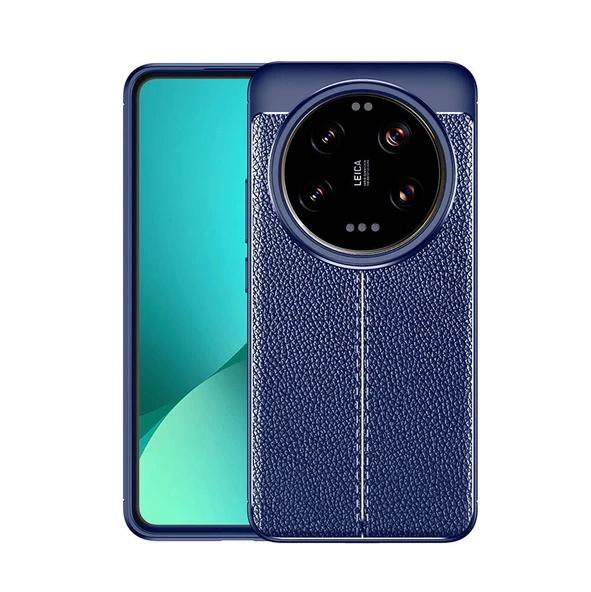 Xiaomi Mi 14 Ultra Kılıf Deri Desenli Kamera Korumalı Silikon ürün görseli 1