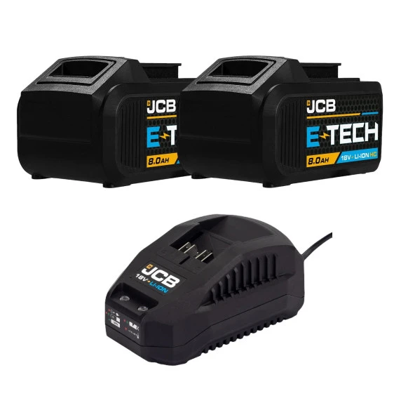 JCB 18 V 8.0 Ah Lithium-Ion Batarya ve Şarj Cihazı Seti ürün görseli 1