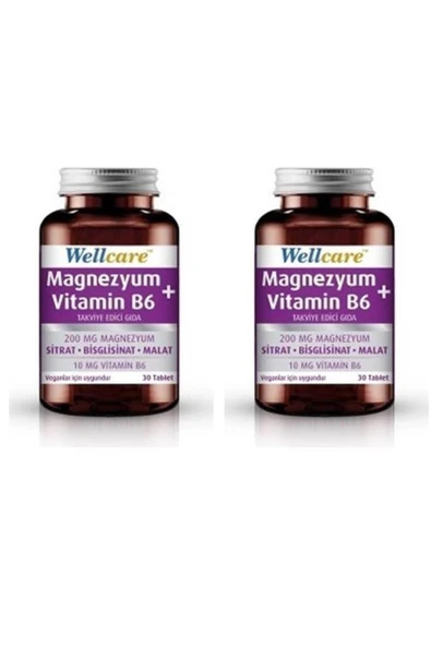 Wellcare Magnezyum + Vitamin B6 30 Tablet 2 Kutu ürün görseli 1