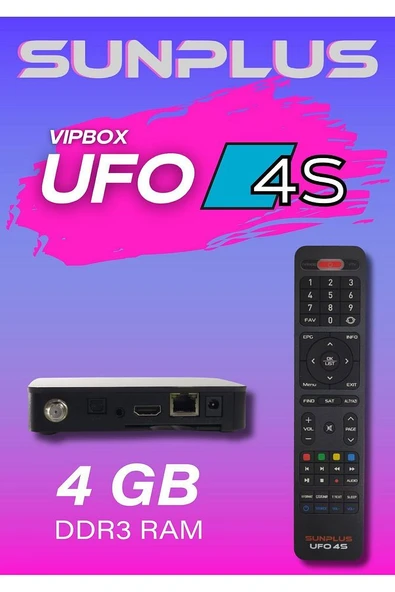 Vıpbox Ufo 4S Uydu Alıcısı SunPlus - Resim 2