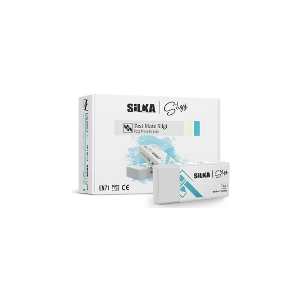 Silka Text Matel Öğrenci Silgisi Beyaz Öğrenci Silgisi (24 Lü Paket) ürün görseli 1