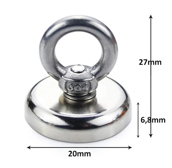 Valkyrie D20 10kg 20mm Askılı Güçlü Neodyum Mıknatıs Banyo Tuvalet Mutfak Askı Raf ürün görseli 1