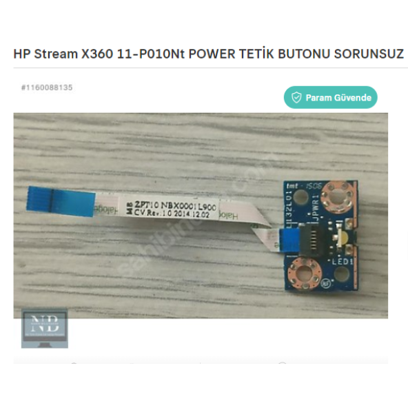 HP Stream X360 11-P010Nt POWER TETİK BUTONU SORUNSUZ ürün görseli 1