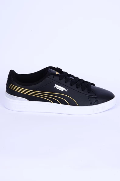 Puma 395085-02 Vikky V3 Metalic Shine Sneakers Rahat Taban Hafif Esnek Siyah-Gold Kadın Günlük Spor Ayakkabı ürün görseli 1