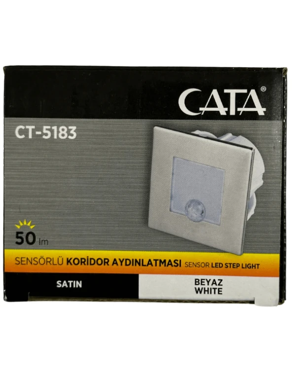 Cata CT-5183 1,5W 6400K (Beyaz Işık) Sensörlü Koridor Aydınlatması ürün görseli 1