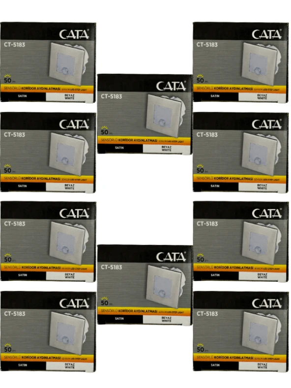 Cata CT-5183 1,5W 6400K (Beyaz Işık) Sensörlü Koridor Aydınlatması (10 Adet) ürün görseli 1