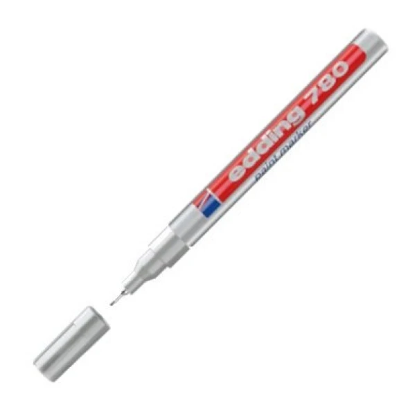 Edding 780 Çok Amaçlı Örtücü Boyama Dekorasyon Markörü 0.8 mm GÜMÜŞ YALDIZ ürün görseli 1