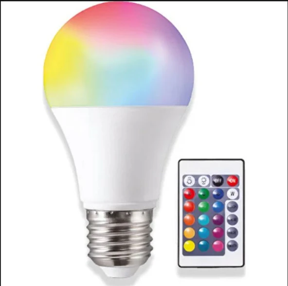 CMSOLAR 9W E27 DUY BEYAZ+RGB LED AMPUL - Resim 3