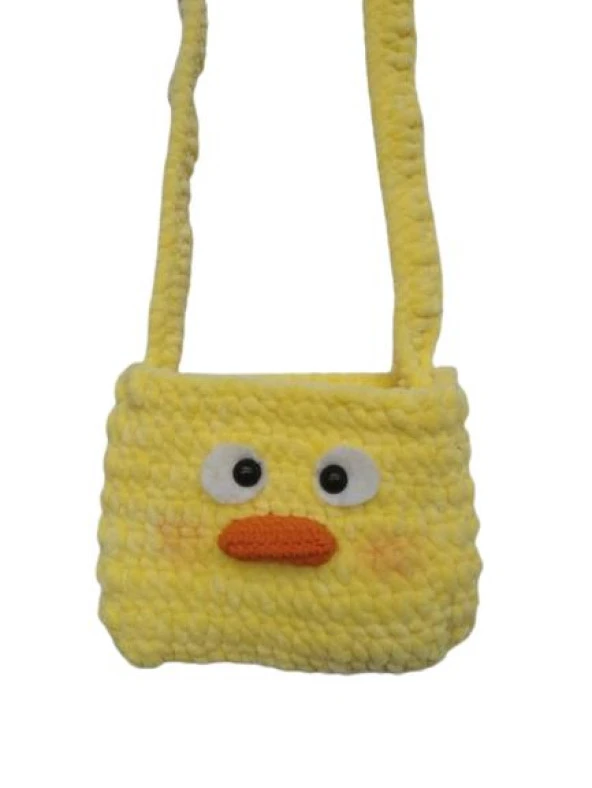 Yumoş Şaşkın Ördek Çanta Amigurumi Organik Oyuncak ürün görseli 1
