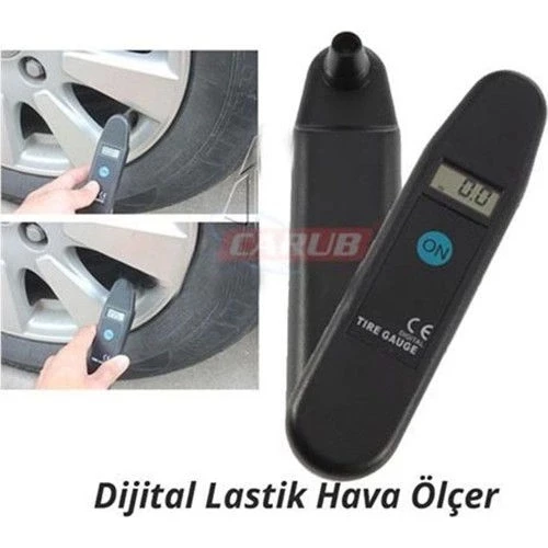 Carub Dijital Araba Lastik Hava Basınç Göstergeli Ölçer Alet ürün görseli 1