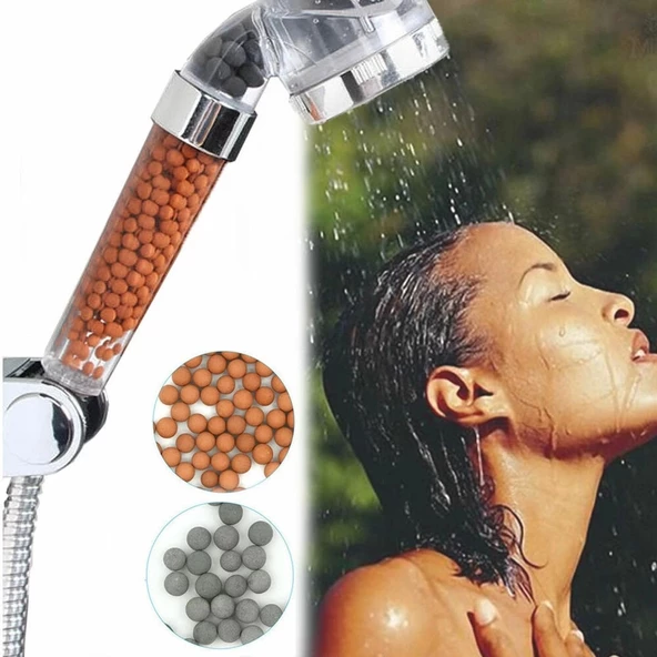 Su Arıtmalı Duş Başlığı Tasarruflu Boncuklu Banyo Duş Başlığı ürün görseli 1
