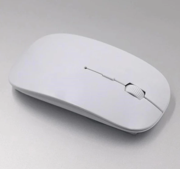 Ultra İnce Usb Bilgisayar Pc Dizüstü Masaüstü Kablosuz Mouse (beyaz) ürün görseli 1