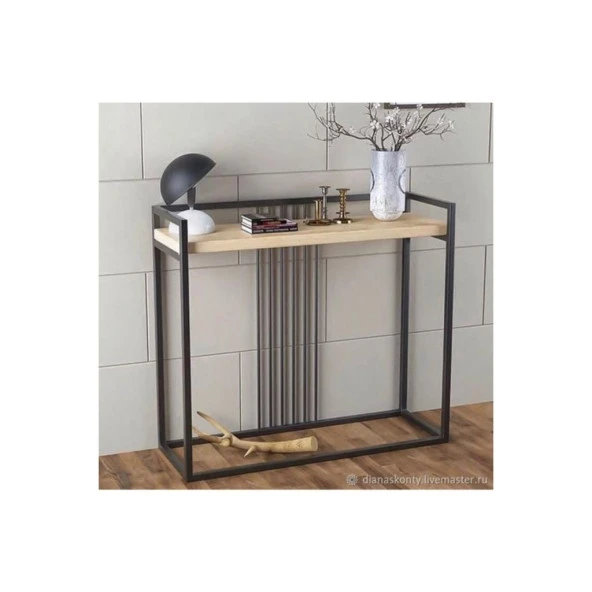 Modern Dresuar Ahşaplı Metal Dresuar Raflı Konsol ürün görseli 1