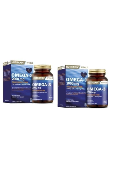 Nutraxin Omega 3 2000 Mg 60 Tablet X 2 Adet ürün görseli 1