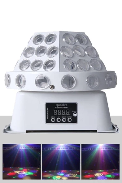 Quenlite QR-650 DMX Profesyonel Dönerli RGB LED Top Işık Disko Sahne Işık Sistemi ürün görseli 1