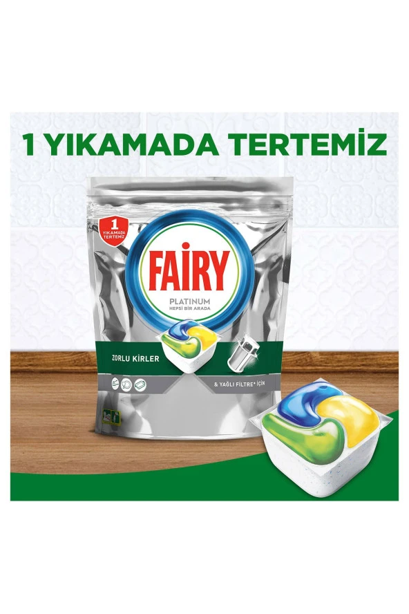 Fairy Platinum Bulaşık Makinesi Deterjanı Kapsülü/Tableti 72 Yıkama Limon Kokulu ürün görseli 1