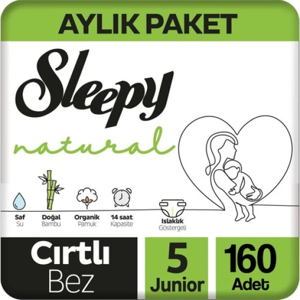 Sleepy Natural Bebek Bezi Junior 5 No 80 Li X 2 Adet ürün görseli 1