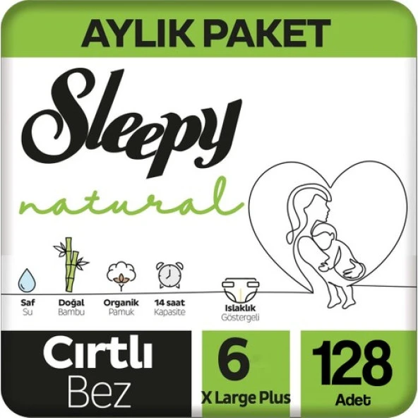 Sleepy Natural Bebek Bezi XL 6 No 64 lü x 2 Adet ürün görseli 1