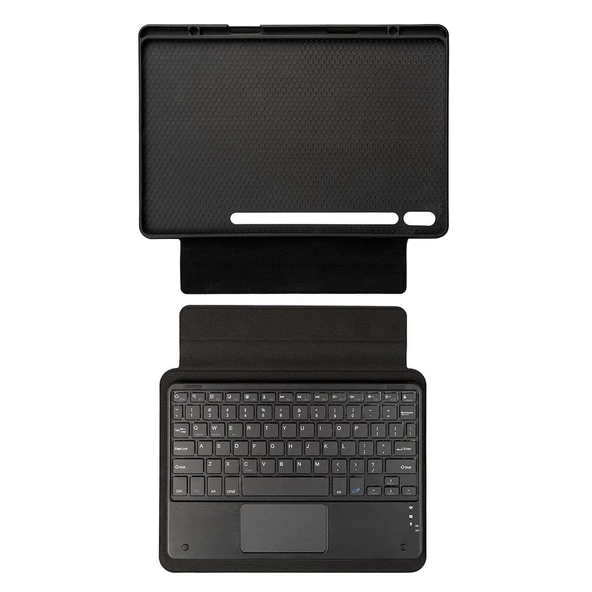 Galaxy Tab S8 Plus SM-X800 Border Keyboard Bluetooh Bağlantılı Standlı Klavyeli Tablet Kılıfı ürün görseli 1